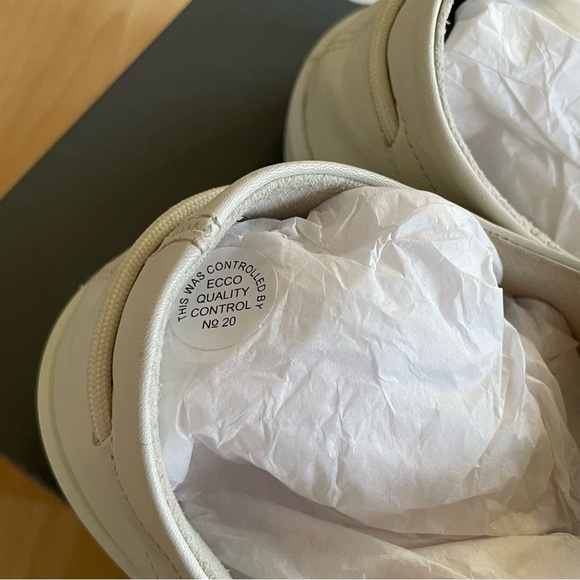 NEW ECCO Soft 8 Comfort 100% Leather Sneaker, Shadow White Off White Size 9, NIB - Picture 7 of 15